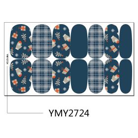 Christmas Nail Sticker Snowflake Snowman Elk (Option: YMY2724)