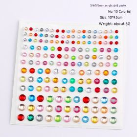 165 Diamond Stickers Nail Ornament (Option: 10 Colorful)