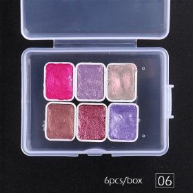 Shimmering Powder Solid Metal Pearlescent Watercolor Smudges Japanese Paint Nail Smudges Painted (Option: Metal Pearl 06)