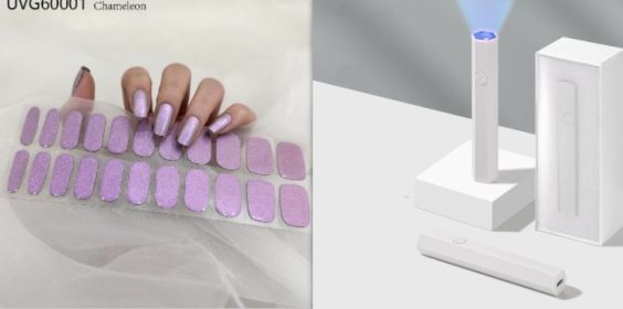 Blush Nail Stickers Uv Semi-baked Gel (Option: Set1)