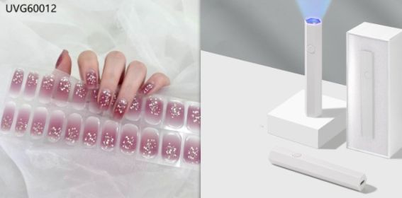 Blush Nail Stickers Uv Semi-baked Gel (Option: Set12)