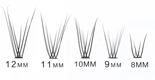 Fishtail Fake Eyelashes Super Natural Hair (Option: Black-12mm)