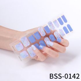 Gel Nail Stickers 3d Semi-cured Nail Stickers European And American UV Nail Semi-baked Nail Stickers Paper (Option: BSS0142-Picture Style)