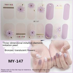 Baking-free Gel Three-dimensional Nail Stickers Full Paste Waterproof And Durable (Option: MY147)