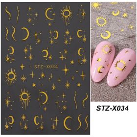 Nail Sticker Liquid Butterfly Dark Gilding (Option: STZ X034)