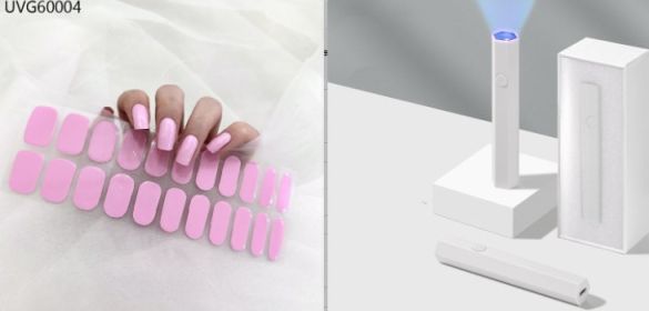 Blush Nail Stickers Uv Semi-baked Gel (Option: Set4)