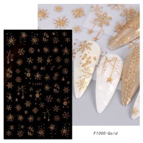 Glitter Gold Adhesive Nail Sticker (Option: F1000 Glitter Gold)