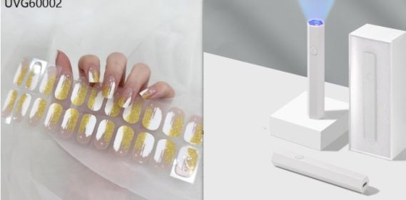 Blush Nail Stickers Uv Semi-baked Gel (Option: Set2)
