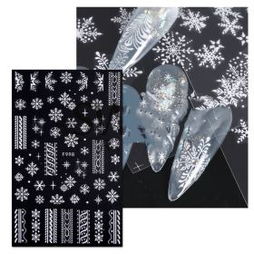 Glitter Gold Adhesive Nail Sticker (Option: F998 White)