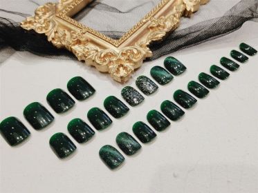 Cat Eye Detachable Nail Patch Emerald Sparkling Diamond (Option: F78-Jelly gum)