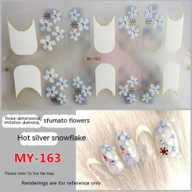Baking-free Gel Three-dimensional Nail Stickers Full Paste Waterproof And Durable (Option: MY163)