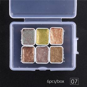 Shimmering Powder Solid Metal Pearlescent Watercolor Smudges Japanese Paint Nail Smudges Painted (Option: Metal Pearl 07)
