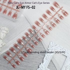 Semi-finished Products Nail Tip Rainbow Cat's Eye Handmade (Option: JLMY FS02 Short Ladder-XStoStoM Pieces)