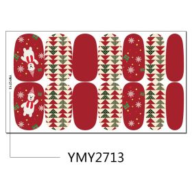 Christmas Nail Sticker Snowflake Snowman Elk (Option: YMY2713)