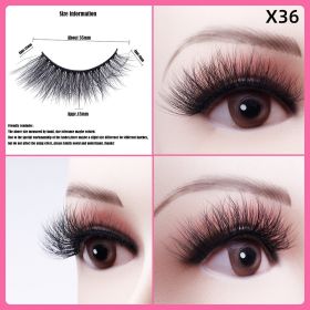 5 Pairs Of Thick False Eyelashes (Option: Style36X)
