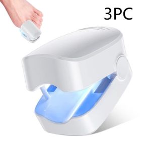 Portable Bag Nail Color Changing Laser Light (Option: Pure White-3PCS)