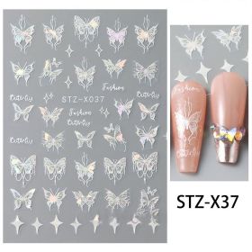 Nail Sticker Liquid Butterfly Dark Gilding (Option: STZ X037)
