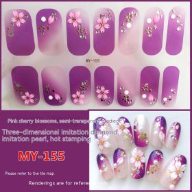 Baking-free Gel Three-dimensional Nail Stickers Full Paste Waterproof And Durable (Option: MY155)