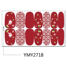 Christmas Nail Sticker Snowflake Snowman Elk (Option: YMY2718)