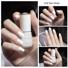 Nail Polish New Water-based Long-lasting Quick-drying Transparent (Option: 02 Starry Sky White-8ML)
