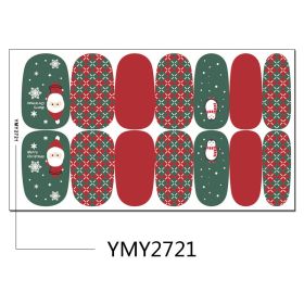 Christmas Nail Sticker Snowflake Snowman Elk (Option: YMY2721)