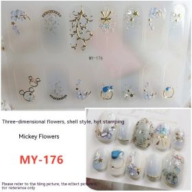 Baking-free Gel Three-dimensional Nail Stickers Full Paste Waterproof And Durable (Option: MY176)
