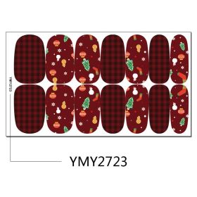 Christmas Nail Sticker Snowflake Snowman Elk (Option: YMY2723)