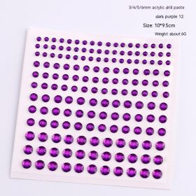 165 Diamond Stickers Nail Ornament (Option: 12 Dark Purple)