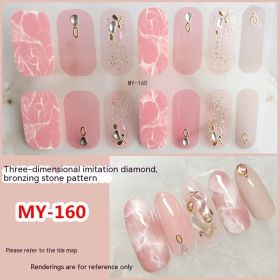 Baking-free Gel Three-dimensional Nail Stickers Full Paste Waterproof And Durable (Option: MY160)