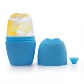 Facial Beauty Rose Ice Compress Ice Tray (Color: Blue)