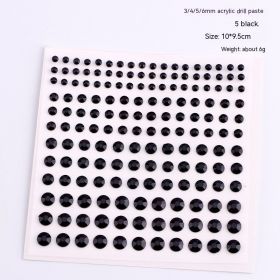 165 Diamond Stickers Nail Ornament (Option: 5 Black)