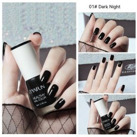 Nail Polish New Water-based Long-lasting Quick-drying Transparent (Option: 01 Dark Night Black-8ML)