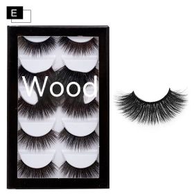 Chemical Fiber False Eyelashes 5 Pairs Thick Natural Curling (Option: Five Pairs E)