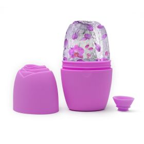 Facial Beauty Rose Ice Compress Ice Tray (Color: purple)