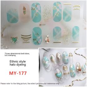 Baking-free Gel Three-dimensional Nail Stickers Full Paste Waterproof And Durable (Option: MY177)