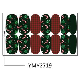Christmas Nail Sticker Snowflake Snowman Elk (Option: YMY2719)
