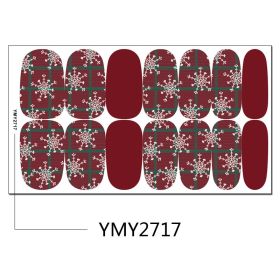 Christmas Nail Sticker Snowflake Snowman Elk (Option: YMY2717)