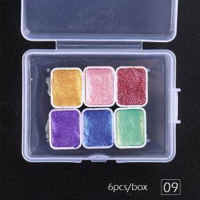 Shimmering Powder Solid Metal Pearlescent Watercolor Smudges Japanese Paint Nail Smudges Painted (Option: Metal Pearl 09)
