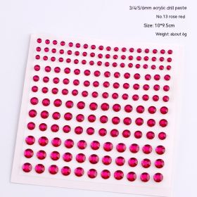 165 Diamond Stickers Nail Ornament (Option: 13 Rose Red)