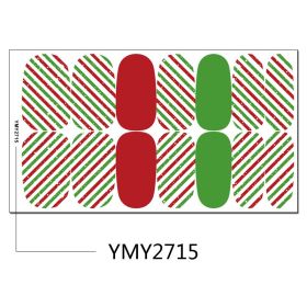 Christmas Nail Sticker Snowflake Snowman Elk (Option: YMY2715)