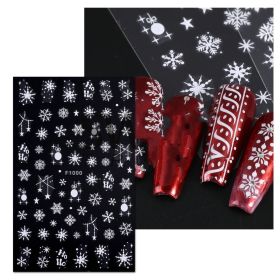 Glitter Gold Adhesive Nail Sticker (Option: F1000 White)