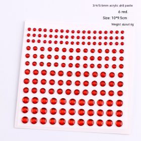 165 Diamond Stickers Nail Ornament (Option: 6 Red)