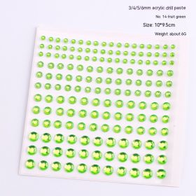 165 Diamond Stickers Nail Ornament (Option: 14 Fruit Green)