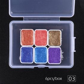 Shimmering Powder Solid Metal Pearlescent Watercolor Smudges Japanese Paint Nail Smudges Painted (Option: Metal Pearl 03)