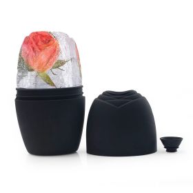 Facial Beauty Rose Ice Compress Ice Tray (Color: black)