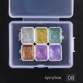 Shimmering Powder Solid Metal Pearlescent Watercolor Smudges Japanese Paint Nail Smudges Painted (Option: Metal Pearl 08)