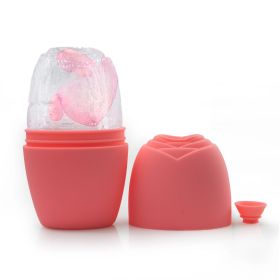Facial Beauty Rose Ice Compress Ice Tray (Color: Pink)