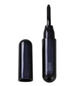Electric Ironing Eyelash Curler USB Charging Portable Electric Heating Eyelash Curler L (Color: black)