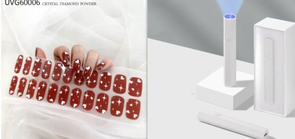 Blush Nail Stickers Uv Semi-baked Gel (Option: Set6)