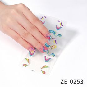 Fashion Christmas Waterproof Manicure Stickers (Option: ZE0253-Nail Stickers And Nail File)